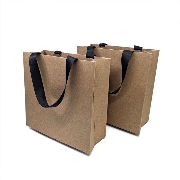 brown kraft paper bags black handles