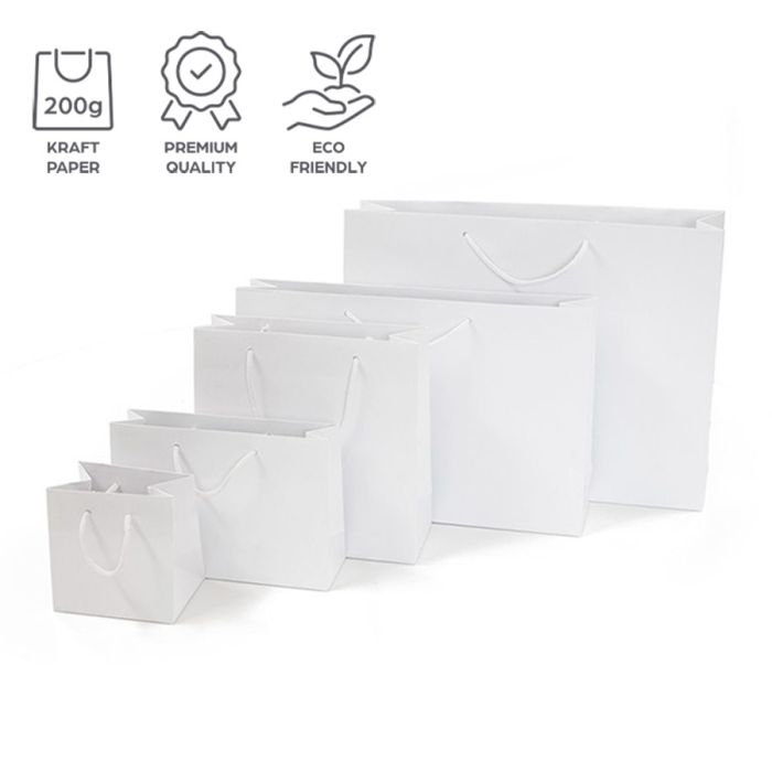 white gift bags 