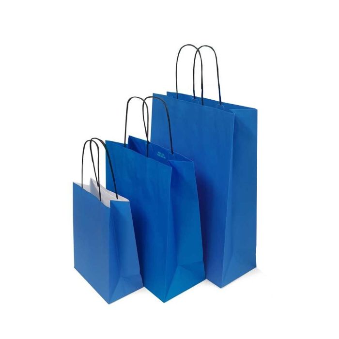 Blue Paper Carrier Bag | Vibrant Paper Bags | Barry Packaging