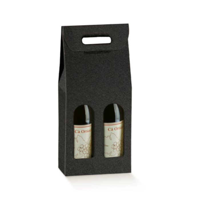 double bottle wine boxes black