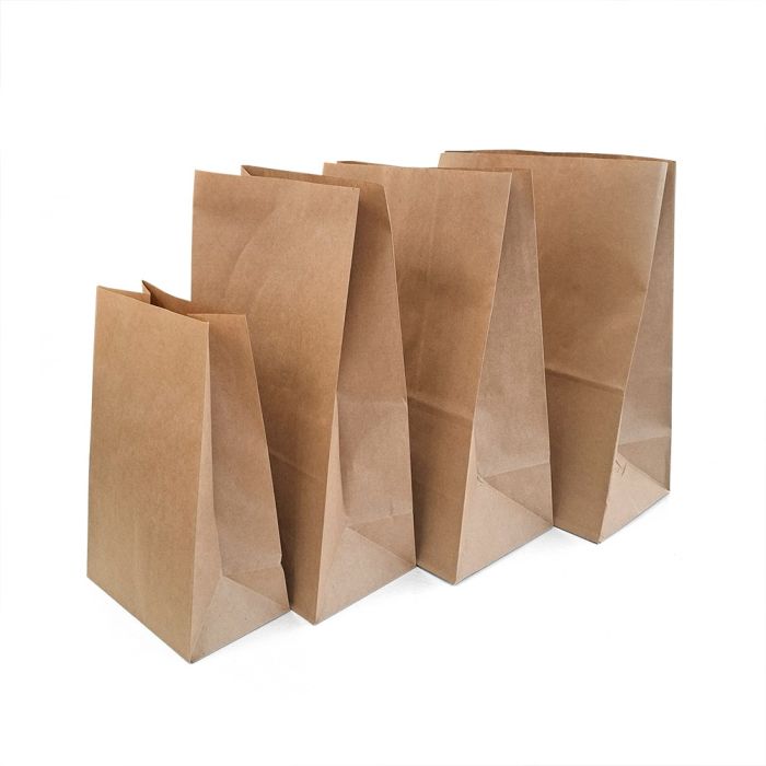 large sos block bottom paper bags