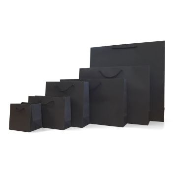 black kraft paper gift bags