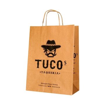 brown eco friendly branded paper bags