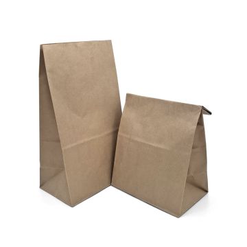 SOS Block Bottom Kraft Bag