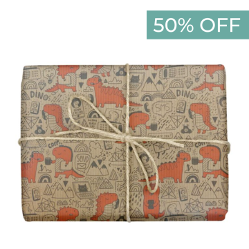 Wrapping Paper - Dinosaur (100m) - 50% OFF