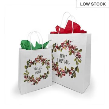 Christmas Paper Bags - Christmas Wreath - Irish Design