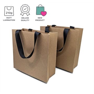 brown kraft paper bags black handles