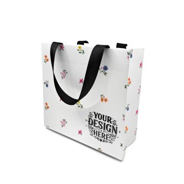 ribbon handle printed gift bags