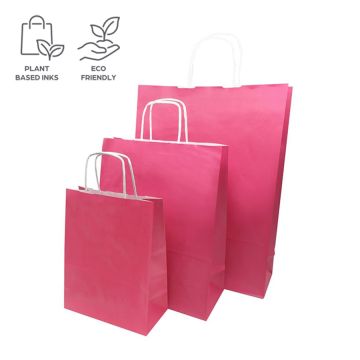 Eco Paper Bags - Hot Pink