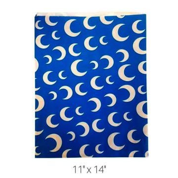 Flat Counter Paper Bags - Blue Moon - 11" x 14"