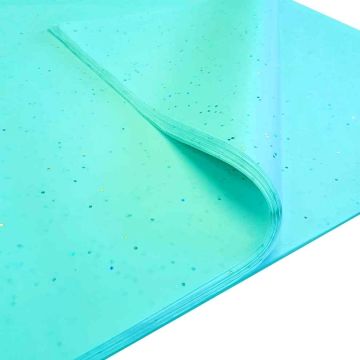 aquamarine gemstone glitter tissue paper