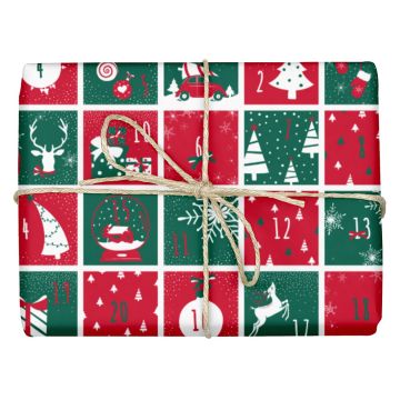 green gift wrapping paper rolls