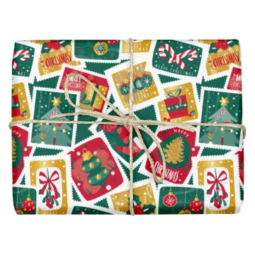 green gift wrapping paper rolls