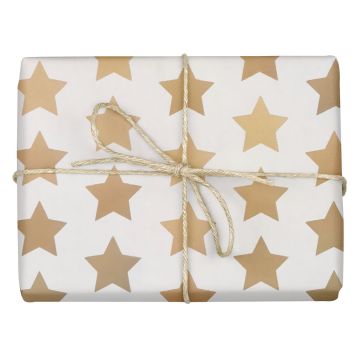  wrapping paper red gold white stars