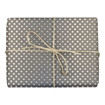 grey polka dot gift wrapping paper