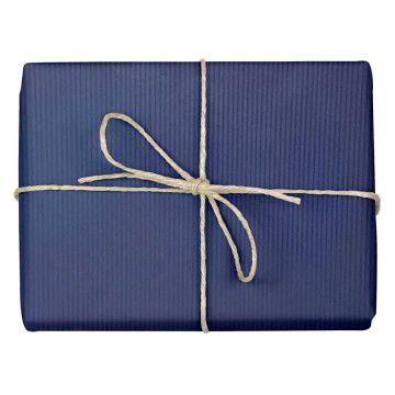 Wrapping Paper Roll - Navy on Kraft (500mm x 100m)