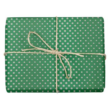 Wrapping Paper Roll - Green Polka Dots (100m)