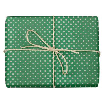 Wrapping Paper Roll - Green Polka Dots (100m)