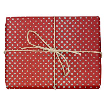 Wrapping Paper Roll - Red Polka Dots (100m)