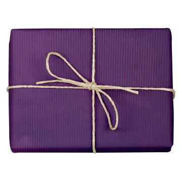 Wrapping Paper Roll - Purple on Kraft (500mm x 100m)
