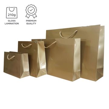 Luxury Gift Bags - Gold Gloss