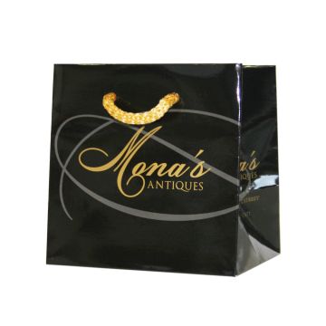 black paper bag high gloss