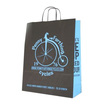 black and blue carrier bag