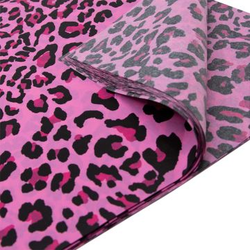 Leopard Print  PINK Tissue Paper (100)