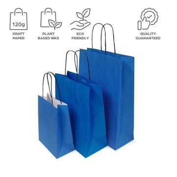 Blue Paper Bags - Premium