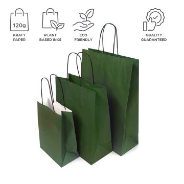 Green Paper Bags - Premium 