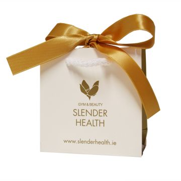 Luxurious White and Gold Paper Bag with Large Bow