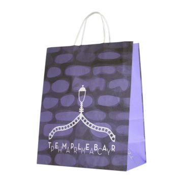 purple twisted handle pharmacy bag