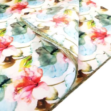 floral tissue paper gift wrapping