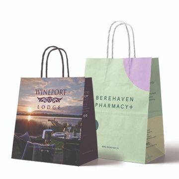 branded twist handle paper bags Ireland