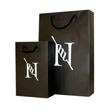 black paper bag for food restaurant