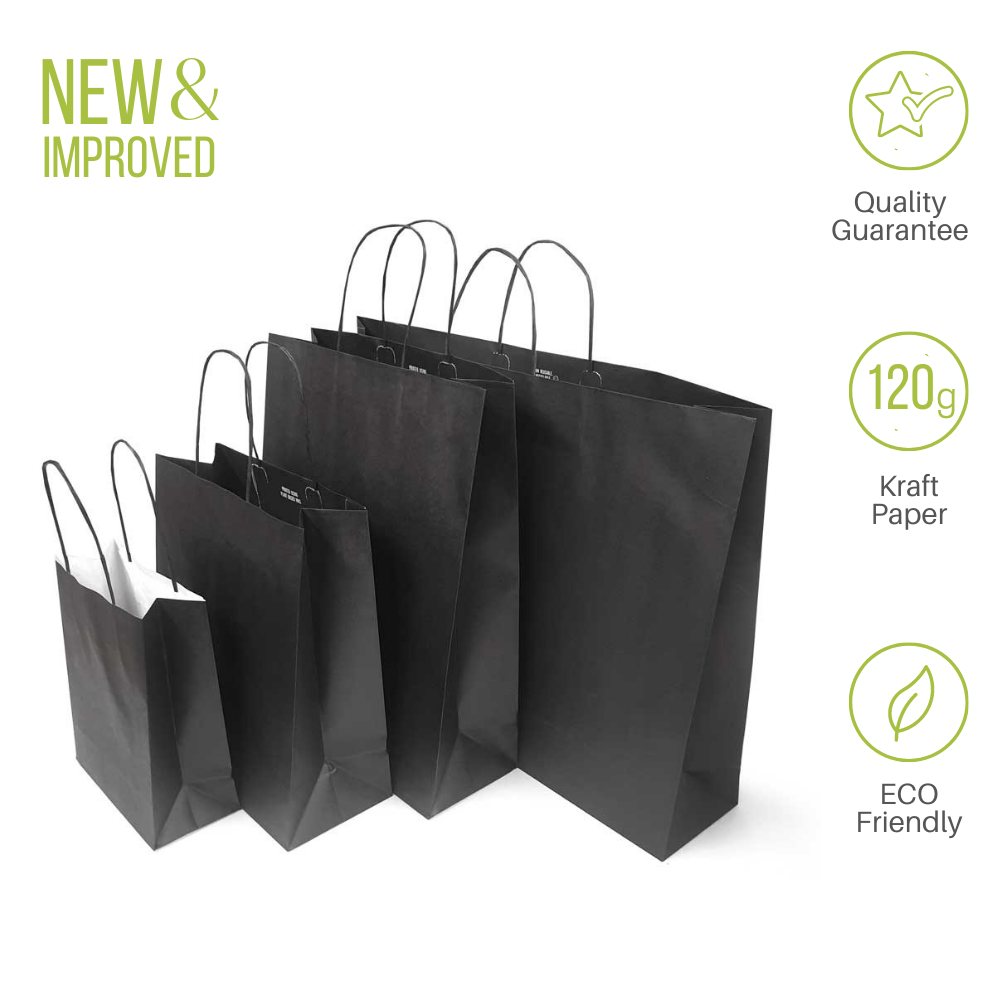 Black Paper Carrier Bag Vibrant Paper Bags Barry Packaging