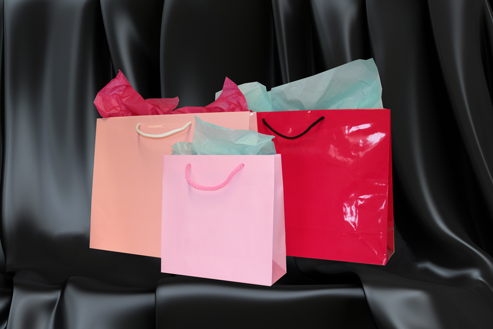 luxury pink paper bags