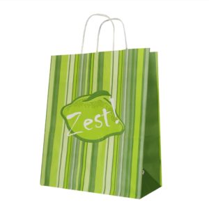 Green Twist Handle Carrier Bag