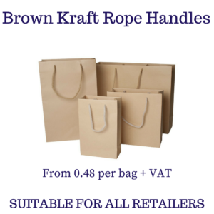 Luxury Brown Kraft Paper Bag Rope Handle